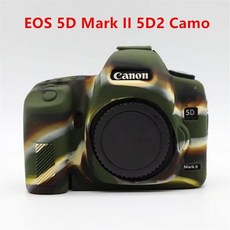 카메라가방 캐논용 소프트 실리콘 아머 카메라 케이스 커버 캐논 EOS 5D Mark II III IV 5D2 5D3 5D4 6D 6D2 7D 7D2 77D 600 700D, 7) 5DMark II 5D2 Camo - 캐논eos5dmark