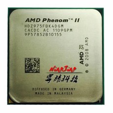 AMD Phenom II X4 975 블랙 에디션 3.6 GHz 중고 쿼드 코어 CPU HDZ975FBK4DGM 소켓, 한개옵션0
