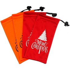 SunCristal 4 PCS 소프트 저장 파우치는 안경 화장품 펜 키 작은 항목 비드 잠금이 있습니다
