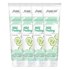 샤카트 페이스 바디 각질 제거 필링젤 오이향, 310ml, 4개