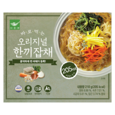 사옹원 바로먹는 한끼잡채 오리지널 210g, 5개