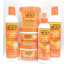 Cantu 222232 천연 모발용 시어 버터 점보 콤보 헤어 로션 컬 크림 샤인 미스트 코코넛 트위스트 젤 딥 트리트먼트, Cantu 천연 모발용 시어 버터 점보 콤보 (헤어 로, 1개, 237ml