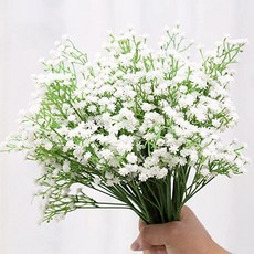 [독일] 953564 Meiwo 5 Pcs Real Touch Latex Artificial Gypsophila Panic ULATA Flower Home Wedding Party, 단일상품