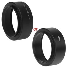초점 렌즈 후드 스크류 인 마운트 DSLR SLR 카메라의 범용 49mm 길이, 1.Black, 1개