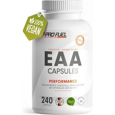 [B08BLS98DJ] ProFuel 고용량 EAA 캡슐 각각 1000mg EAA가 포함된 240기가 캡슐() - 최적화된 다중 아미노 패턴(휴먼 코드 프로필) 첨가물 없음 독일산, 1개
