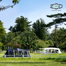 제드코리아 티맥스 EX 텐트 패밀리용3룸 구조 터널형 텐트캠핑용스마트홈시스템, 블랙