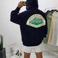 레어 남자 오버핏 알프스 박스 후드티셔츠 후드티