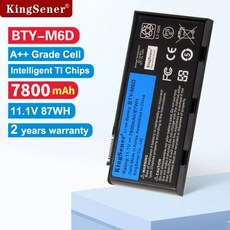 KingSener BTY-M6D 노트북 배터리 MSI GT60 GT70 GX780R GX680 GX780 GT780R GT660R GT663R GX660 GT680R 시리즈용 78, 1개