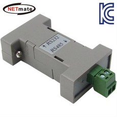 NETmate RS232 to RS485 컨버터/NM-RS001/양방향 통신/입력 DB 9핀/출력 2핀 터미널 블록 커넥터/무전원/전송, 1개