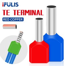 TE0508 TE1508 TE2508 관형 크림프 터미널 전선 절연 터미네이터 블록 코드 엔드 커넥터 크림핑 터미널, 35.TE1508  100PCS  Green, 35.TE1508  100PCS  Green