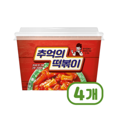 추억의 떡볶이 매콤달콤 즉석컵용기 300g x 4개