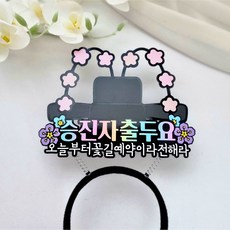 승진 퇴사 기념 축하 어사모 머리띠 토퍼 꽃 +미니픽1개 승진자출두요 1개 상품 이미지