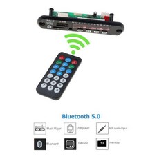 KEBIDU 무선 블루투스 MP3 플레이어 5 볼트 12 볼트 USB 자동차 오디오 TF FM 라디오 모듈 MP3 WMA 디코더, 01 CHINA_01 Other