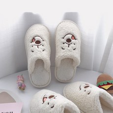 캐릭터 양털슬리퍼 - 하얀 푸우 슬리퍼 3size