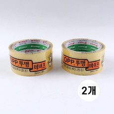 금성케이앤티 opp 투명 점착테이프 24mm X 2개입 다용도테이프 리필, 2개