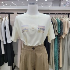 온앤온 플라워포인트 라운드넥 반팔티 njw4me4870