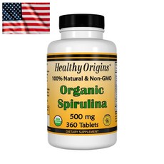 미국 Healthy Orgins Organic and Kosher Spirulina 500mg 360정 헬시오리진스 스피루리나 추출물, 1개