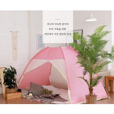 따수한 따수미한 겨울철 난방 실내 난방비 감소 수면 방한 난방텐트더블2-3인용(보관백) 부모님댁 자취방 원룸 따뜻한 겨울, 핑크