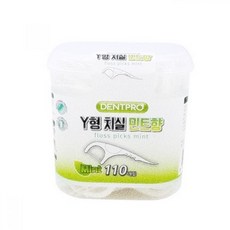 WOORI 손잡이형 치실 이쑤시개 충치예방 민트향 첨가 110EA DENTAL FLOSS 1회용 일회용 이물질 제거, 1개, 110개입