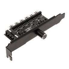 STK4 핀 전원 pci 냉각 팬 속도 컨트롤러 6 채널 pc 케이스 팬 어댑터, 단일상품