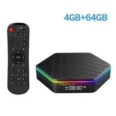 쿼드 미디어 셋톱 스마트 코어 빠른 플레이어 셋탑 스마트티비만들기 안드로이드 박스 와이파이, 4GB 64GB, 영국 플러그, 1개
