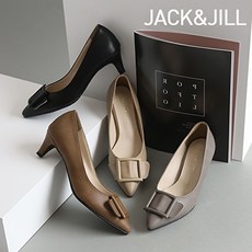 잭앤질 뾰족코 사각벨트 펌프스 JC0509
