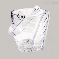 술 얼음통 소주 얼음 양동이 바구니 아이스 버킷 투명, 웨이브, 1개