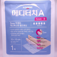 일동제약 메디터치 A 5mm 폼 10 x 10 cm, 12개 - 메피폼직구