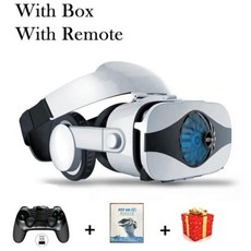 VR헤드셋 가상현실체험 VR 안경 가상 현실 3D 헤드셋 헬멧 안드로이드 스마트폰용 컨트롤러 게임용 휴대 전화 실제 고글, 6) Style B With 9090, 없음, 1개
