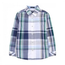 HAZZYS KIDS 성인연계 체크 셔츠 HPS13XS07M WT