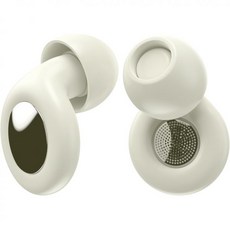 수면 소음 제거용 이어플러그 35dB 재사용 가능 실리콘 감소 4쌍 이어팁과 업무 집중을 위한 휴대용 케이스가 포함된 부드러운 유연한 청력 보호, White, 1개