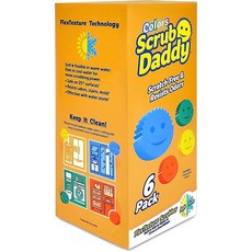 스크럽대디 6021882477 Scrub Daddy Scrub Mommy 스페셜 에디션 여름 - 긁힘 방지 다용도 접시 스폰지 - BPA 프리 및 폴리머 폼으로 제작 - 얼룩 곰, Scrub Daddy 색상