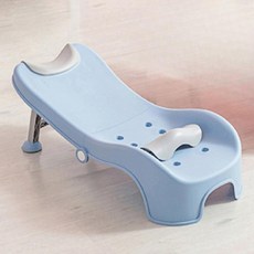 접이식 샴푸의자 아기 목욕의자 등받이 욕실 목욕 높이조절, 1개, 블루
