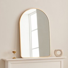 [삼익가구]뉴어 아치형 벽걸이 반신거울 600, 골드