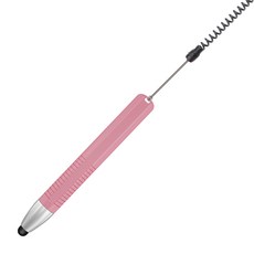 스냅케이스 태블릿 터치펜 실리콘 그립 분실방지 늘어나는 끈 스트랩 포함, 1세트, 핑크