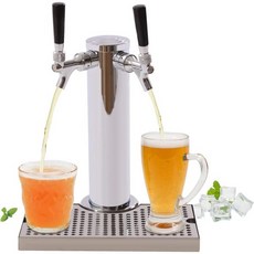 디스펜서 맥주 생맥주 타워 케거레이터 노탱크 변환 키트 더블 탭 수도꼭지 케그 시스템 듀얼 게이지 레귤레이터 & D 커플러 스테인리스 스틸