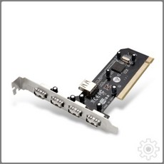 NEXT_105NEC. USB2.0 5포트 PCI 확장 카드 (NFC 칩셋), 단일 색상