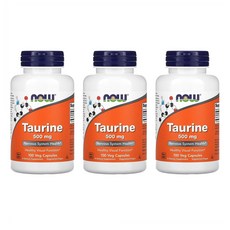 나우푸드 타우린 500mg 100 캡슐 3개, 100정