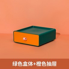 다용도 서랍 수납함 아빠차트 퍼니큐브 던킨미닐멀웍스 문구서류잡동사니정리박스 커피빈폴딩박스, 그린박스+오렌지 서랍