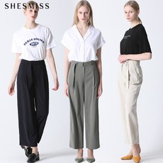 쉬즈미스 벨티드 원턱 와이드 팬츠 택가격 218000원