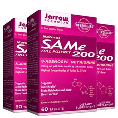 자로우포뮬러스 SAMe 200 풀 포텐시 200mg 60정 3통, 3개
