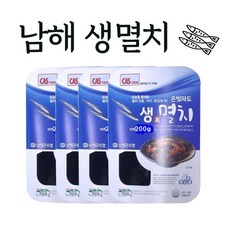 남해 바다 은빛 파도 생멸치 200g x 4팩 산지직송 언니네 멸치 쌈밥 소스제공, 4개