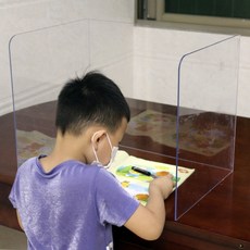 오피스존 투명 가림판 책상 급식실 가림막 칸막이 파티션 개인위생 학교 차단막 접이식, 맞춤형 경매, 가격 협상 가능
