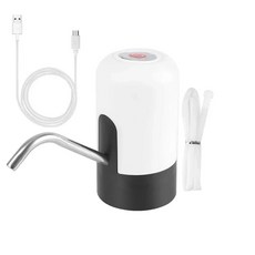 자동 물병 펌프 전기 충전 휴대용 장치 무선 원 키 스위치 배럴, 2) White - Black, 1개