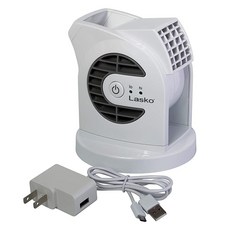 Lasko MyCool D300 미니 USB 책상 선풍기 101.6cm(40인치) 케이블 및 보너스 AC 어댑터 - 가정 직장 사무실 기숙사 자동차 여행에서 시원하게 유지, Lasko MyCool D300 미니 USB 책상 선풍, 1개