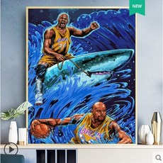 DIY 명화그리기/유화그리기 세트/NBA/농구/샤킬 오닐/페인팅/액자/프레임포함/갤러리/캔버스/포스터/풍경/경치/동물/거실 인테리어/팝아트 D715