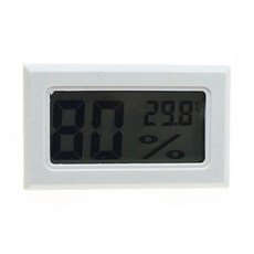 미니 디지털 LCD 습도계 온도 습도 계량기 테스터 측정 도구 범위 10% ~ 99% 약 48*28.6*15.2mm, 1개, 2) White