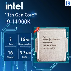 인텔 코어 i9-11900K i9 11900K 3.5 GHz 8 16 스레드 CPU 프로세서 L3 16M 125W LG 호환A1200 선풍기 없음 - 11900k