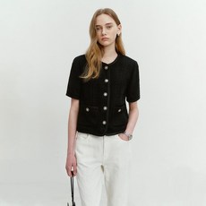 던스트 SUMMER TWEED JACKET BLACK_UDJA4B223BK