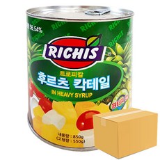 리치스 트로피칼 후르츠 칵테일, 850g, 12개입